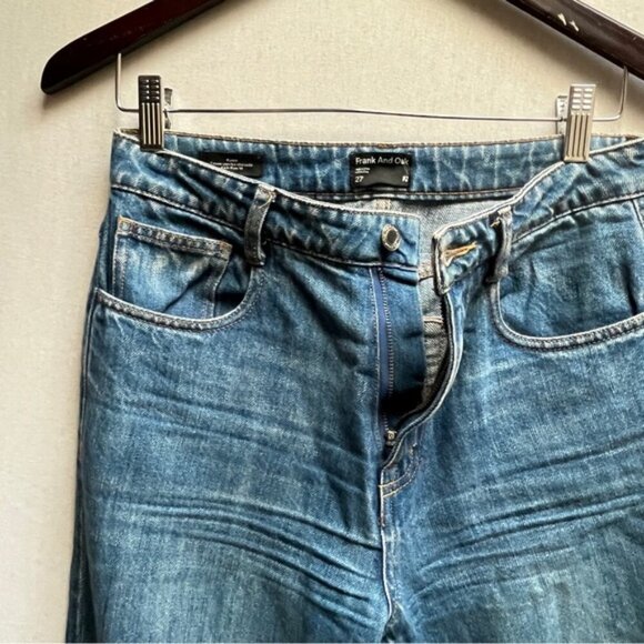 Frank & Oak Karen kick flare fit denim jeans Sz 27 - Picture 3 of 12
